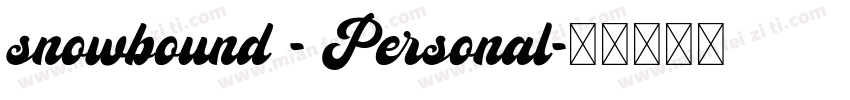 snowbound - Personal字体转换